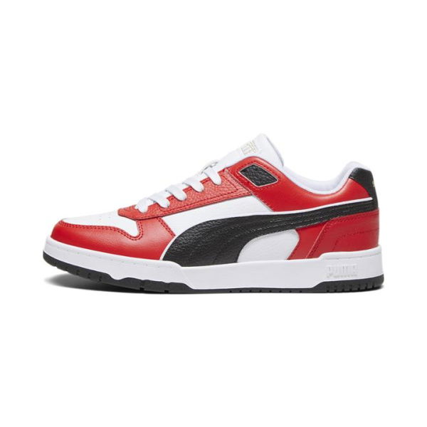 RBD Game Low Sneakers in White/Black/For All Time Red, Size 4.5, Textile by PUMA Shoes
