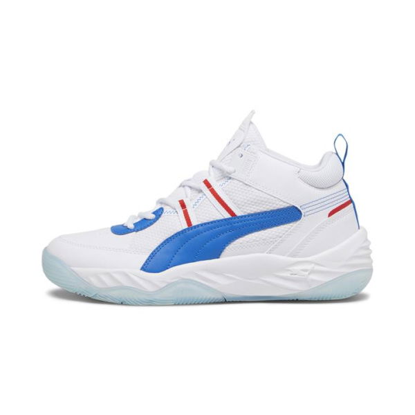 Rebound Future NextGen Unisex Sneakers in White/Team Royal/For All Time Red, Size 11.5, Rubber by PUMA Shoes