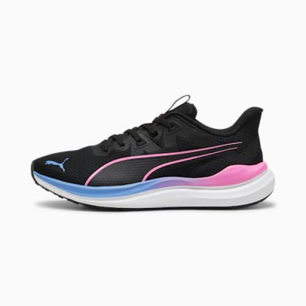 Reflect Lite Women's Running Shoes in Black/Poison Pink/Blue Skies, Size 6, Textile by PUMA Shoes