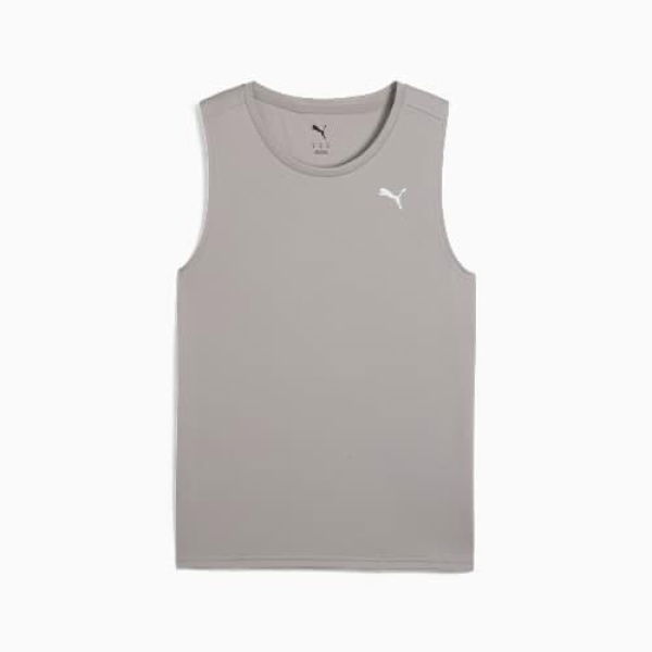 Relaxed Men's Training Tank Top in Concrete Gray, Size Small, Polyester by PUMA