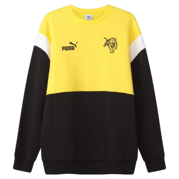 Richmond Football Club 2024 Unisex Heritage Crew Top in Vibrant Yellow/Black/Rfc, Size XS, Cotton/Polyester by PUMA