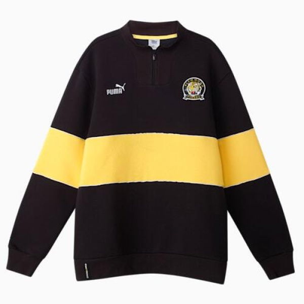 Richmond Football Club 2025 90s Unisex Quarter Zip Sweatshirt in Black/Vibrant Yellow/Rfc, Size Medium by PUMA