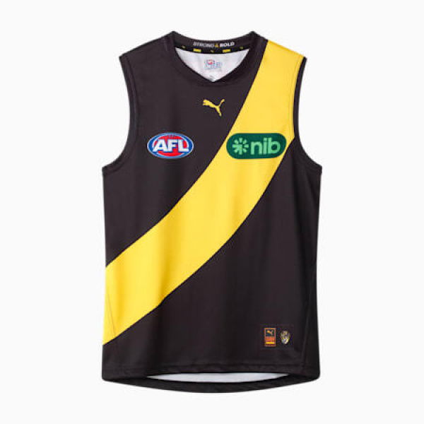 Richmond Football Club 2025 Women's Replica Home Guernsey in Black/Vibrant Yellow/Rfc Home, Size Small by PUMA