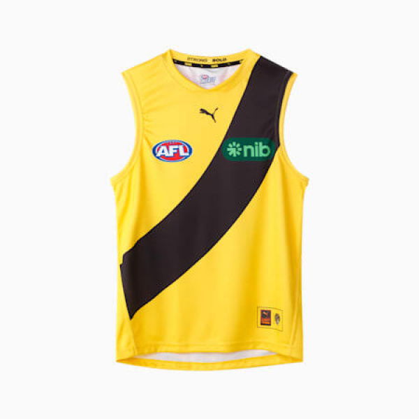 Richmond Football Club 2025 Youth Replica Away Guernsey in Black/Vibrant Yellow/Rfc Away, Size XL by PUMA