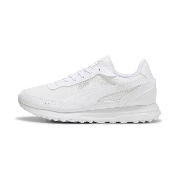 Road Rider Leather Sneakers in White, Size 10 by PUMA