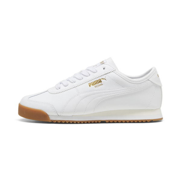 Roma 68 Revival Unisex Sneakers in White/Warm White/Gum, Size 4.5, Textile by PUMA