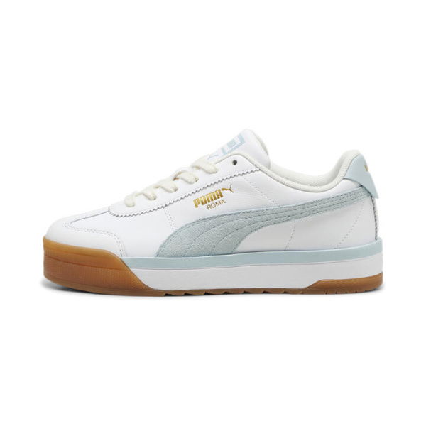 Roma Women's Feminine Vintage Sneakers in White/Frosted Dew, Size 6, Textile by PUMA