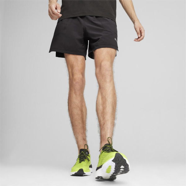 RUN EVOLVE 5 Men's Running Shorts in Black, Size 2XL, Polyester/Elastane by PUMA