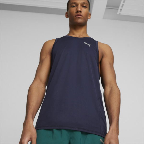 RUN FAVOURITE Men's Running Tank Top in Navy, Size 2XL, Polyester by PUMA