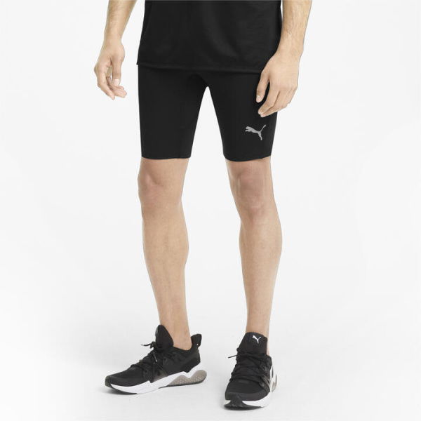 RUN FAVOURITE Men's Short Tights in Black, Size Small, Polyester/Elastane by PUMA