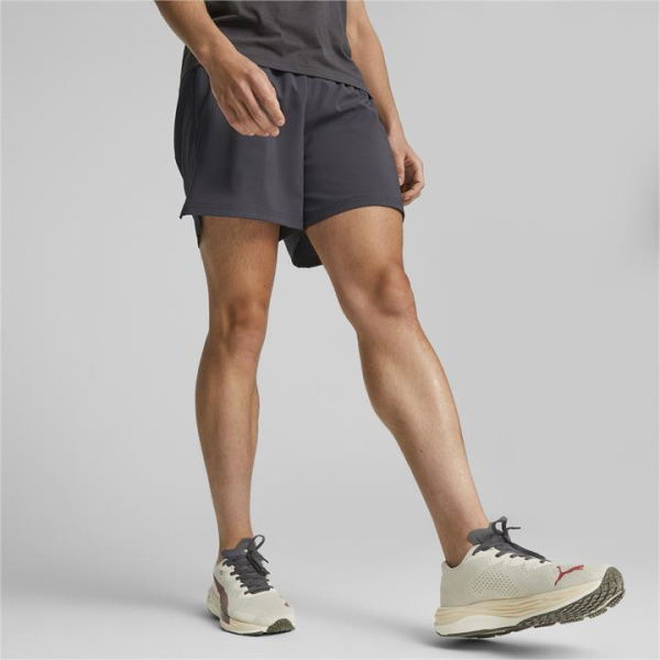 RUN Men's 5 Woven Shorts in Flat Dark Gray, Size 2XL, Polyester by PUMA