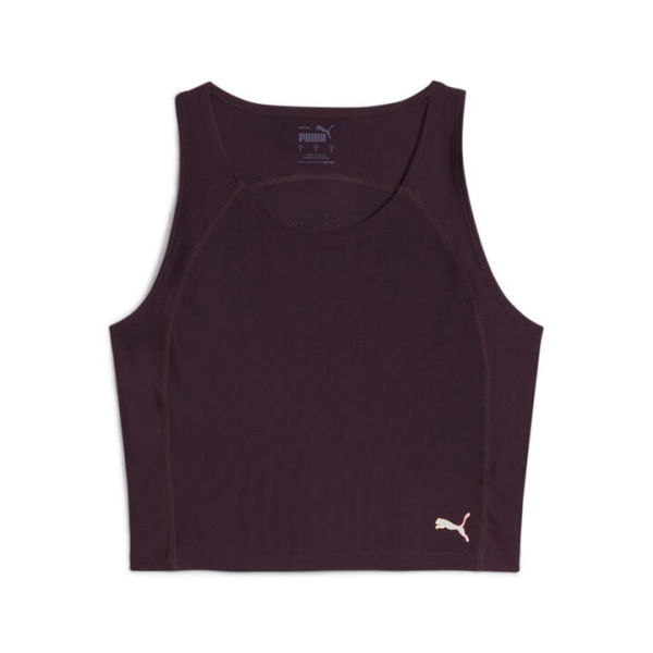 RUN ULTRAFORM Women's Crop Tank Top in Midnight Plum, Size Large, Polyester/Elastane by PUMA