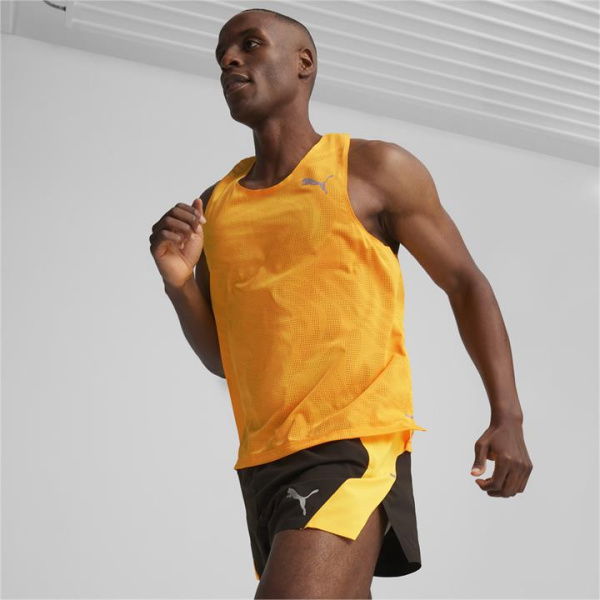 RUN ULTRASPUN Men's Running Singlet in Sun Stream, Size 2XL, Polyester by PUMA