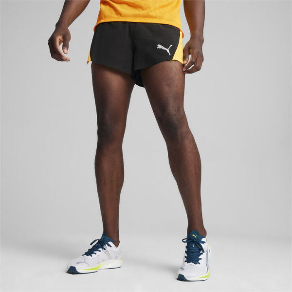 RUN VELOCITY Men's 3 Running Shorts in Black/Sun Stream, Size 2XL, Polyester by PUMA