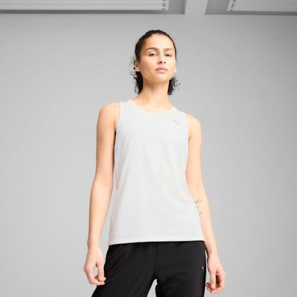 RUN VELOCITY TANK Triblend Women Top in White, Size Medium, Polyester/Cotton/Viscose by PUMA
