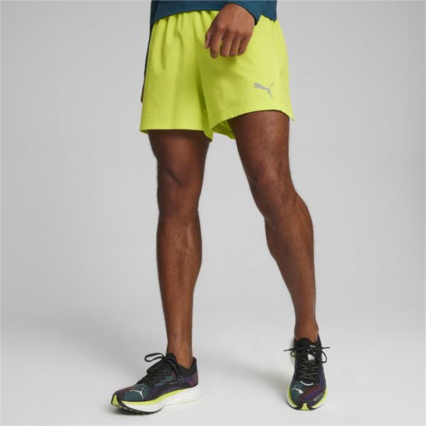 RUN VELOCITY ULTRAWEAVE 5 Men's Running Shorts in Lime Pow, Size 2XL, Polyester by PUMA