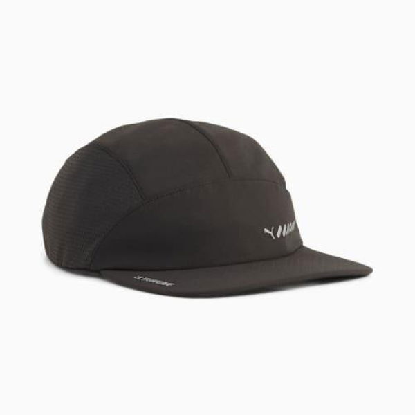 Running Packable 5 Panel Cap in Black, Polyester by PUMA