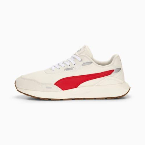 Runtamed Unisex Sneakers in Frosted Ivory/For All Time Red/Silver, Size 7.5, Synthetic by PUMA
