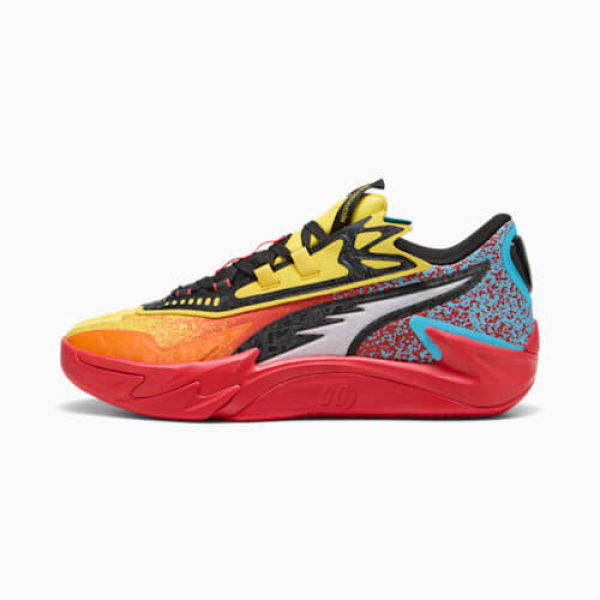 Scoot Zeros II Caution Unisex Basketball Shoes in Rickie Orange/Speed Yellow, Size 10, Synthetic by PUMA Shoes