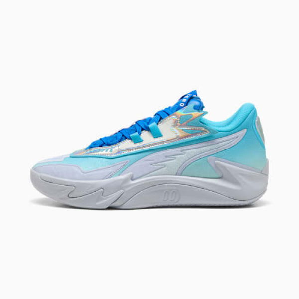 Scoot Zeros II Crystal Unisex Basketball Shoes in Peaceful Blue/Bright Aqua, Size 6, Synthetic by PUMA Shoes