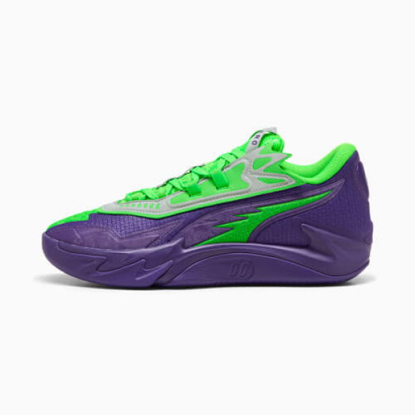 Scoot Zeros II NXTPRO Hoops Unisex Basketball Shoes in Team Violet/Fluro Green Pes, Size 15, Synthetic by PUMA Shoes