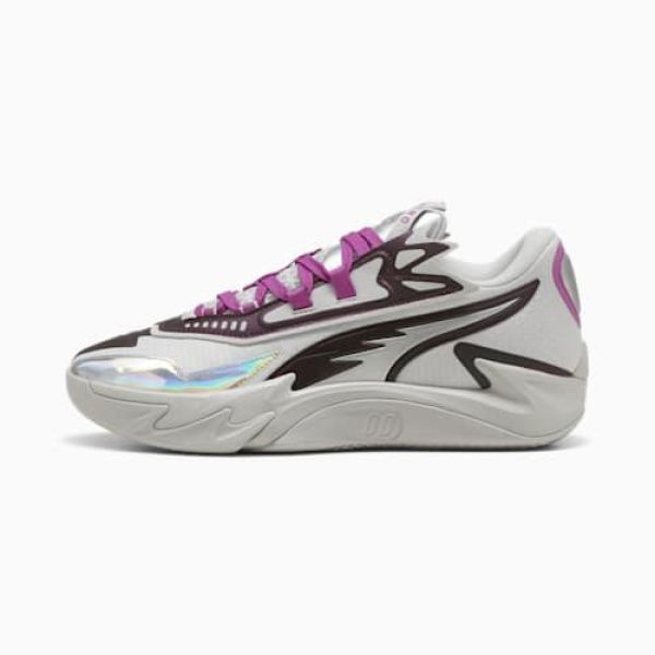 Scoot Zeros II Sterling Unisex Basketball Shoes in Feather Gray/Wild Berry, Size 8, Synthetic by PUMA Shoes