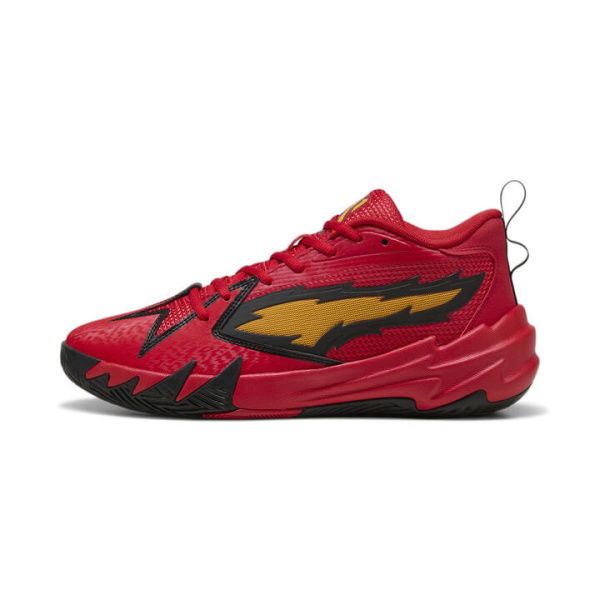 Scoot Zeros Retro Portland Unisex Basketball Shoes in For All Time Red/Yellow Sizzle, Size 10, Synthetic by PUMA Shoes