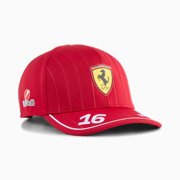 Scuderia Ferrari Leclerc Baseball Cap in Dark Cherry, Polyester by PUMA