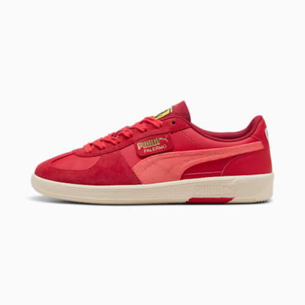 Scuderia Ferrari Palermo Sneakers in Rosso Corsa/Peach Frost, Size 10.5, Textile by PUMA