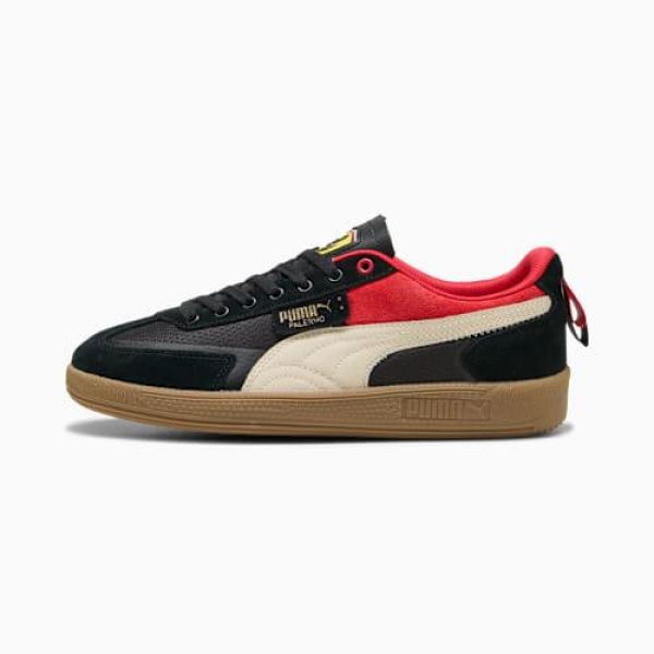 Scuderia Ferrari Palermo Sneakers Unisex in Black/Alpine Snow, Size 5 by PUMA Shoes