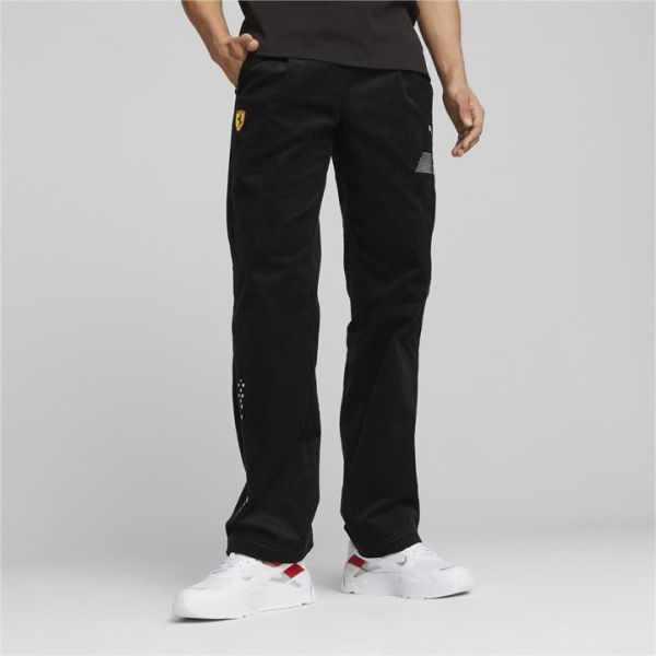 Scuderia Ferrari Race Garage Crew Men's Pants in Black, Size Large, Cotton by PUMA