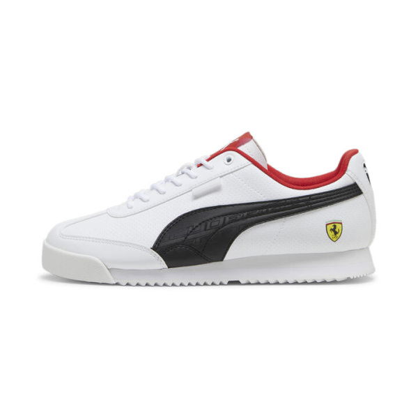 Scuderia Ferrari Roma Via Unisex Sneakers in White/Black, Size 10 by PUMA Shoes