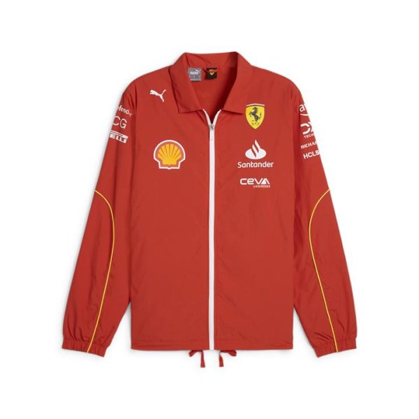 Scuderia Ferrari Team Men's Bomber Jacket in Burnt Red, Size 2XL, Polyester by PUMA