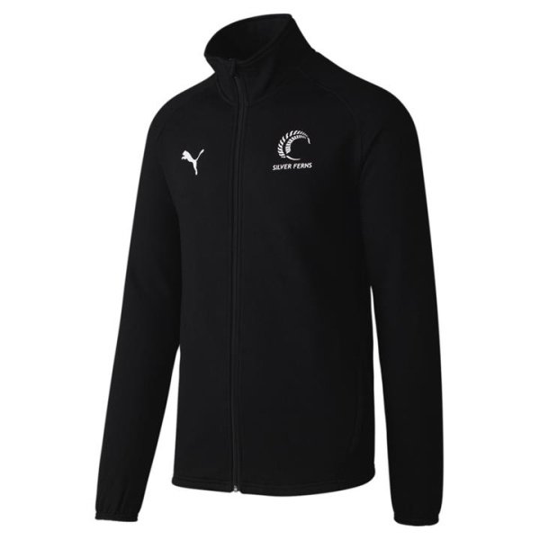 Silver Ferns Unisex Zip Up Jacket in Black/Sf, Size Large by PUMA