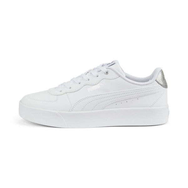 Skye Distressed Women's Sneakers in White/Silver, Size 11, Textile by PUMA