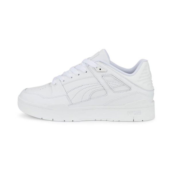 Slipstream Leather Unisex Sneakers in White, Size 10, Textile by PUMA