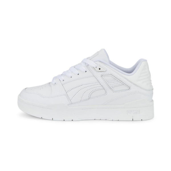 Slipstream Leather Unisex Sneakers in White, Size 4, Textile by PUMA