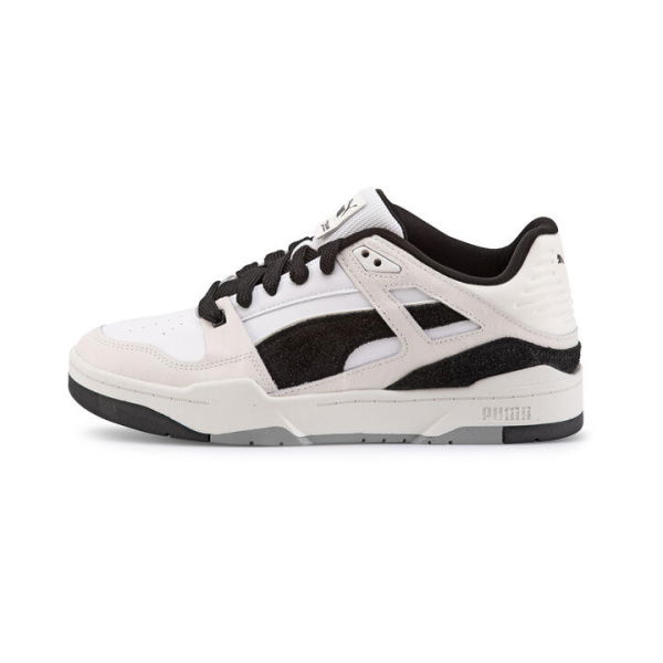 Slipstream Lo Ostrich Unisex Sneakers in White/Black, Size 4, Textile by PUMA