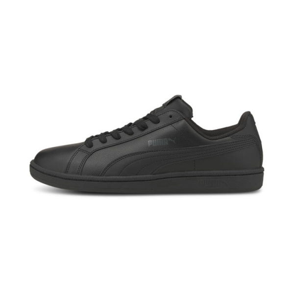 Smash Leather Unisex Sneakers in Black/Dark Shadow, Size 10 by PUMA Shoes