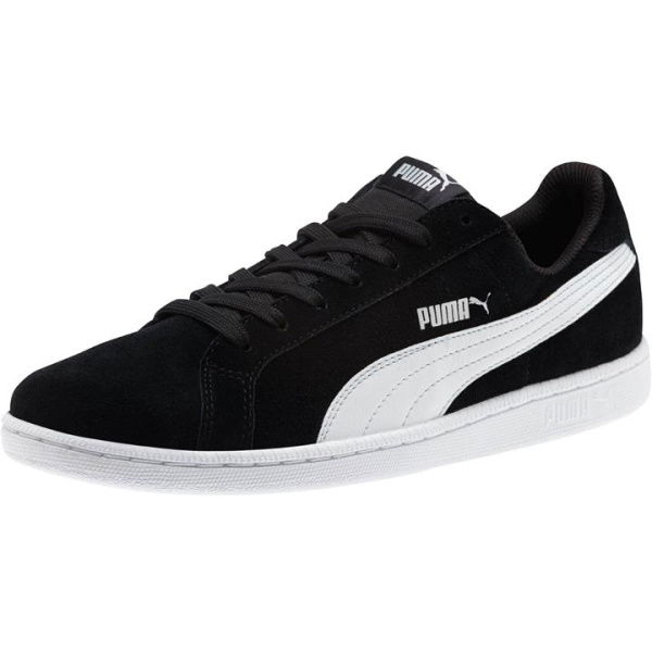 Smash Suede Unisex Sneakers in Black/White, Size 4, Textile by PUMA Shoes