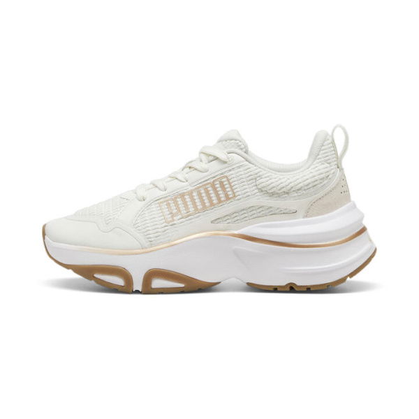 SOFTRIDE Divine Women's Running Shoes in Vapor Gray/Gold/Gum, Size 5.5, Synthetic by PUMA Shoes