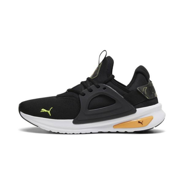 SOFTRIDE Enzo Evo RetroFutur Unisex Running Shoes in Black/Lime Pow, Size 9, Synthetic by PUMA Shoes