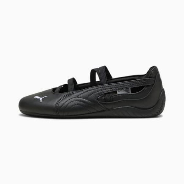 Speedcat Ballet Leather Shoes Women in Black/White, Size 6 by PUMA Shoes