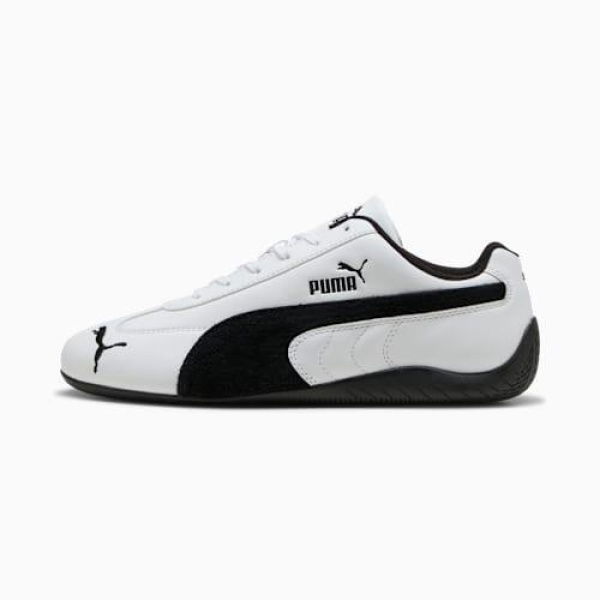 Speedcat Leather Unisex Sneakers in White/Black, Size 11 by PUMA Shoes
