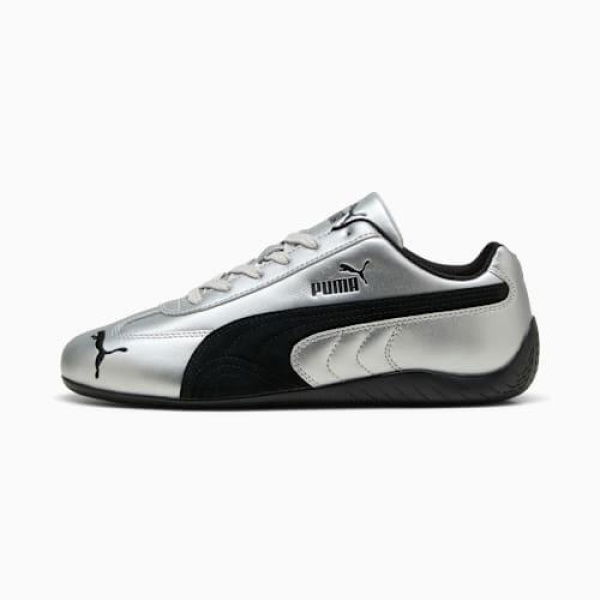 Speedcat Metallic Unisex Sneakers in Silver/Black, Size 13 by PUMA Shoes
