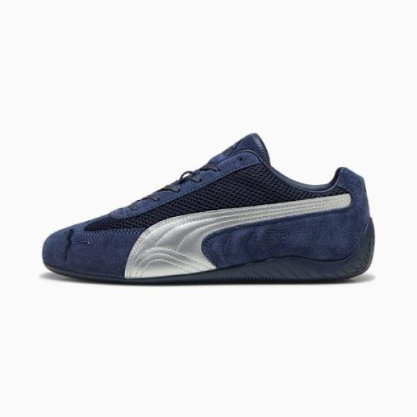 Speedcat Premium Unisex Sneakers in Navy/Matte Silver, Size 5.5 by PUMA Shoes