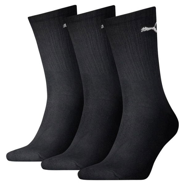 Sport Socks 3 Pack in Black, Size 7