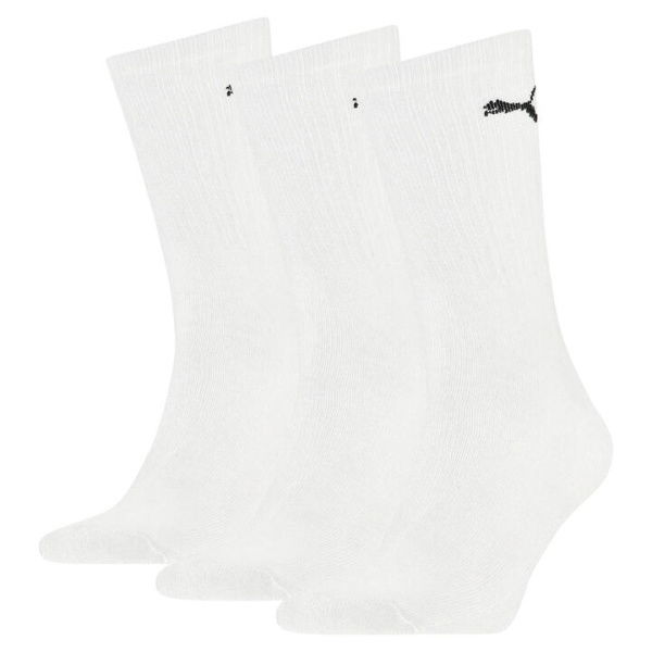 Sport Socks 3 Pack in White, Size 10