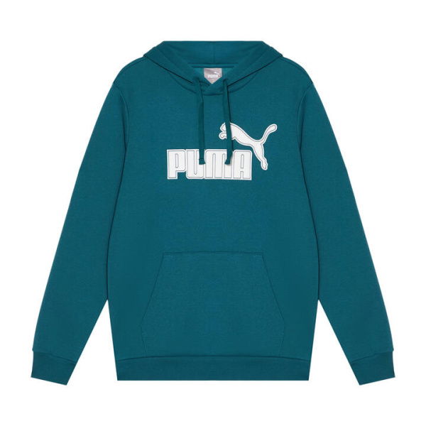 SPORTS CLUB Men's Hoodie in Cold Green, Size Medium, Cotton by PUMA