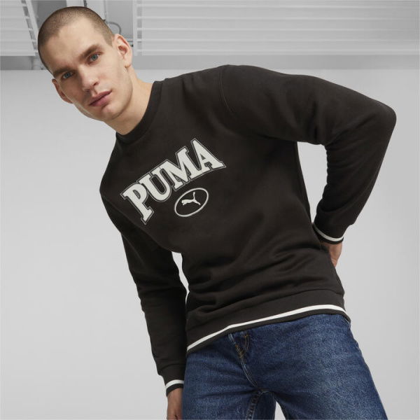 SQUAD Crew Neck Sweatshirt Men in Black, Size Large, Cotton/Polyester by PUMA